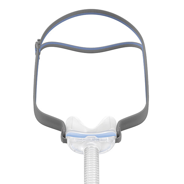 Front view of AirFit N30 CPAP mask showing nasal cradle cushion and headgear frame
