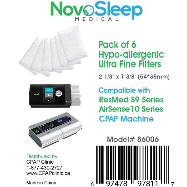 Resmed Compatible Hypo-Allergenic Filters For Resmed S9, AirSense 10, AirCurve Machines