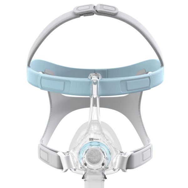 Front view of the Eson 2 nasal mask with its ErgoFit headgear and washable diffuser