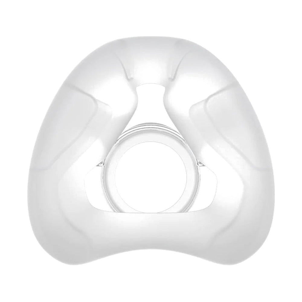 Face side of the ResMed AirFit N20 For Her Small nasal cushion, smooth translucent InfinitySeal silicone