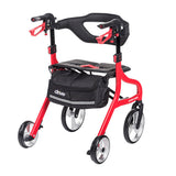 Photograph of the Nitro Sprint Rollator, red, additional product angle