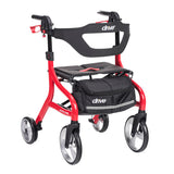 Photograph of the Nitro Sprint Rollator, red, primary product view