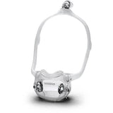Front view of the DreamWear Full Face mask, showing the hollow frame, crown tube outlet and Medium cushion