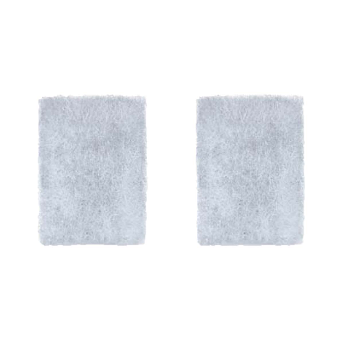 Two Fisher and Paykel SleepStyle air filters laid flat on a white background, front view