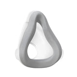 Three-quarter view of the AirTouch F20 memory foam cushion, showing the depth of the soft grey foam