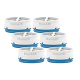 Six HumidX cartridges arranged in two columns on white, the full contents of the six pack