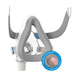 AirTouch F20 memory foam cushion fitted to its frame, with the headgear straps attached