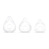 Small, Medium and Large AirFit F20 cushions side by side on white, showing the difference in size