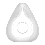 Face side of the AirFit F20 cushion, the soft silicone seal that rests around your nose and mouth