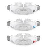 AirFit P30i dual wall nasal pillows in three color-coded sizes: small, medium, and large with QuietAir vents