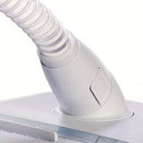 Photograph of the heated tube's machine cuff seated in the humidifier outlet port