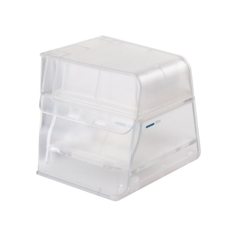 Luna G3 water chamber alone on white, seen from the front corner with its cap closed