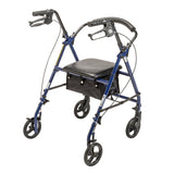 Photograph of the Steel Rollator, blue, additional product angle