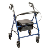 Photograph of the Steel Rollator with 6 inch wheels, blue, primary product view