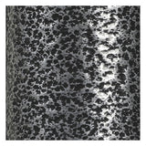Extreme close-up of the wheelchair frame's powder-coated silver vein finish, showing the speckled texture of the coating