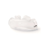Close up of the Medium DreamWear silicone pillows cushion showing the two clear nostril pillows and the size marking