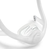Close-up of a single Philips DreamWisp nasal cushion, showing its diamond-textured silicone and open nostril opening