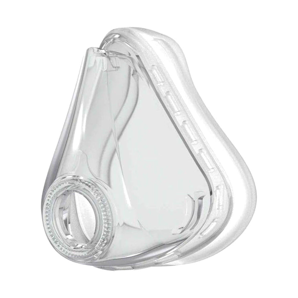Side view of the ResMed AirFit F10 and Quattro Air replacement full face cushion, showing the dual wall depth