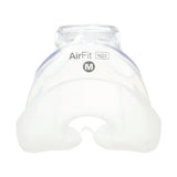 Front view of the ResMed AirFit N20 Medium nasal cushion, with the AirFit N20 name and M size printed