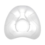 Face side of the ResMed AirFit N20 For Her Small nasal cushion, smooth translucent InfinitySeal silicone
