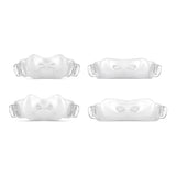 All four ResMed AirFit N30i cradle cushion sizes from the face side, showing the smooth silicone under-nose seal