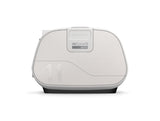 Side profile of the ResMed AirCurve 11 VAuto with the AirCurve 11 VAuto badge on the panel