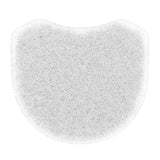 Close view of one white arched AirMini filter pad on a plain white background
