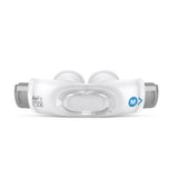 Front view of the ResMed AirFit P30i Medium pillows cushion, showing both nostril pillows and the vent