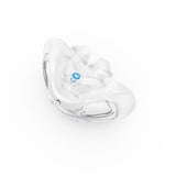 Close-up of the AirFit X30i nasal pillows sitting on top of the oral cushion