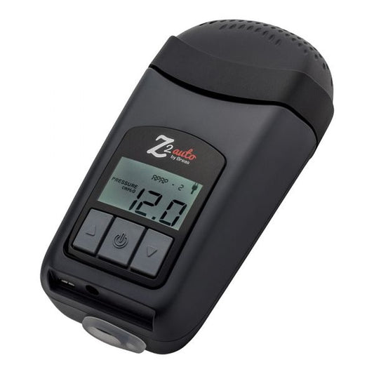 angled top view of the Breas Z2 Auto Travel CPAP Machine
